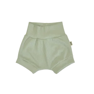Baby Shorts Rib Dusty Groen