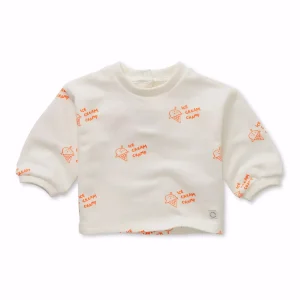 Sproet & Sprout - Baby Sweatshirt Ice Cream Print Off-white