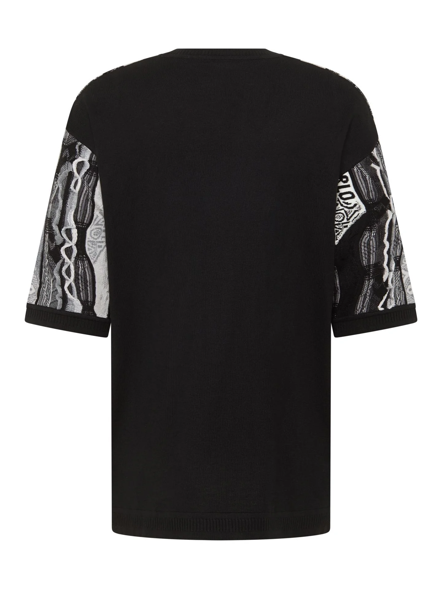 CARLO COUCCI GEBREIDEN T-SHIRT ZWART( GEEN PRINT) - Afbeelding 4