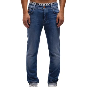 CARLO COLUCCI Premium Jeans Slim Fit Blauw.