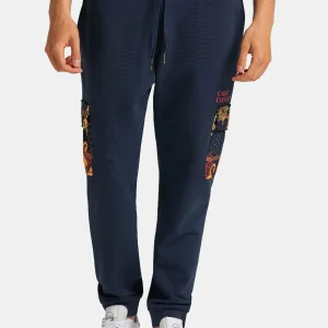 Carlo Colucci Joggingbroek in cargostijl, Marineblauw