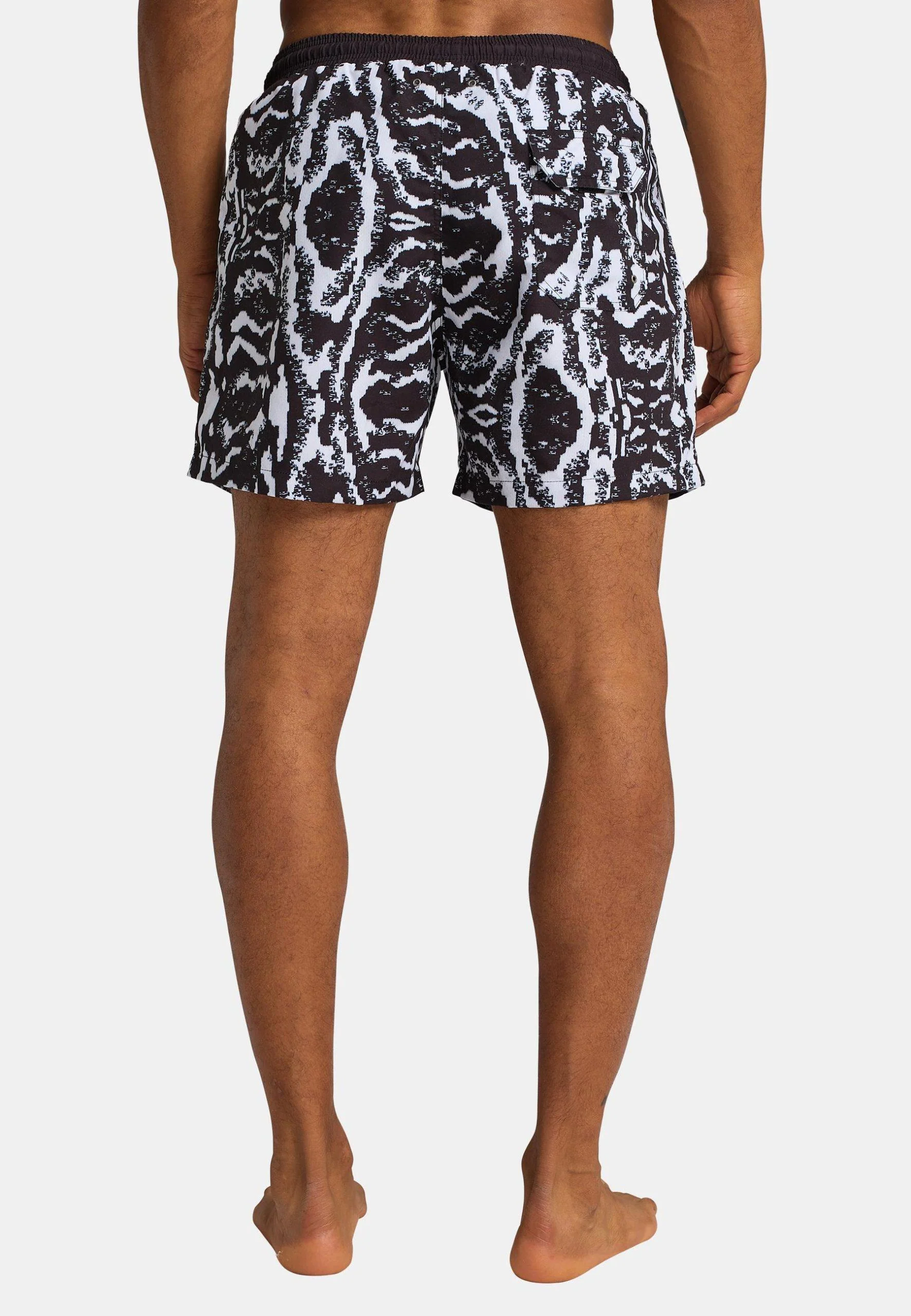 Carlo Colucci Zwemshort met gebreide print, Zwart Maat-XS - Afbeelding 3