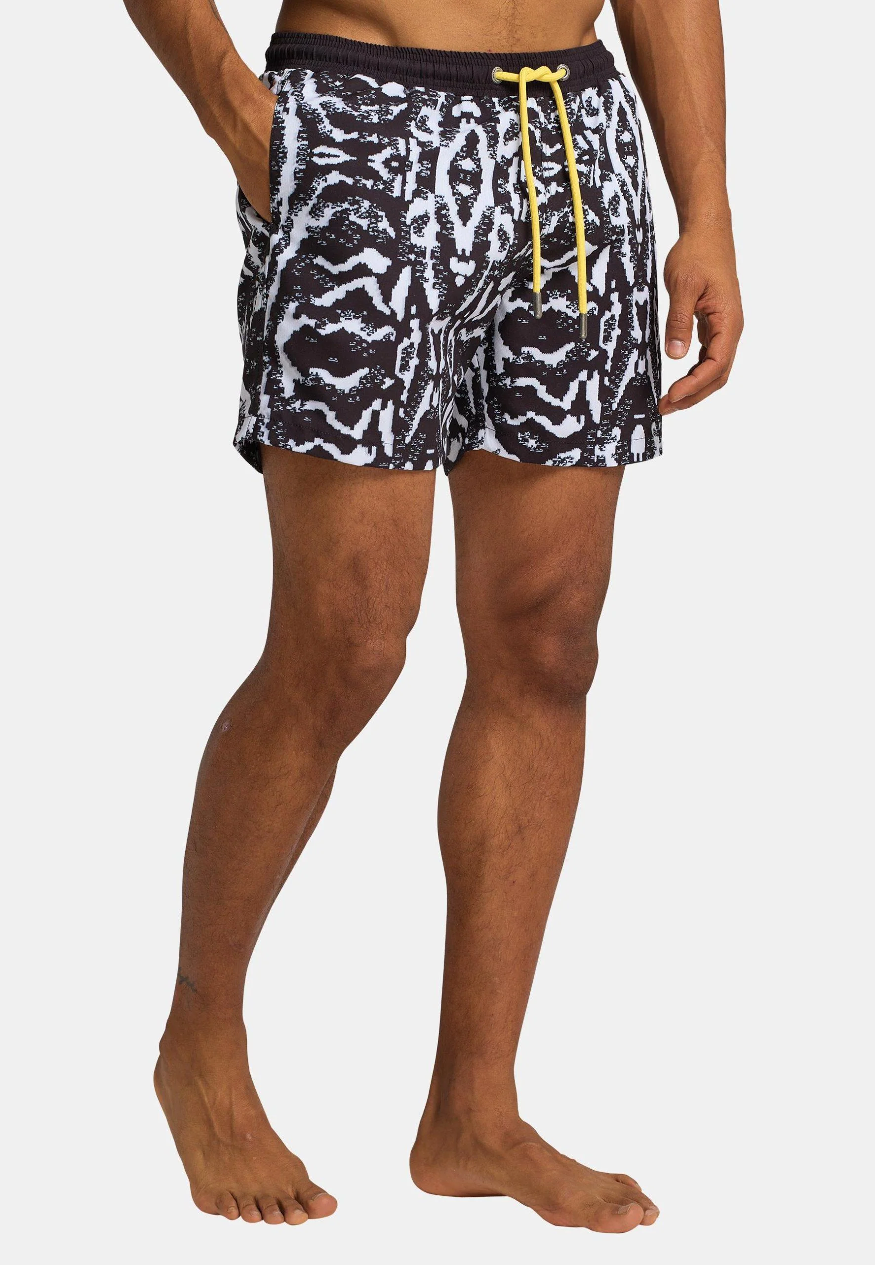 Carlo Colucci Zwemshort met gebreide print, Zwart Maat-XS - Afbeelding 2