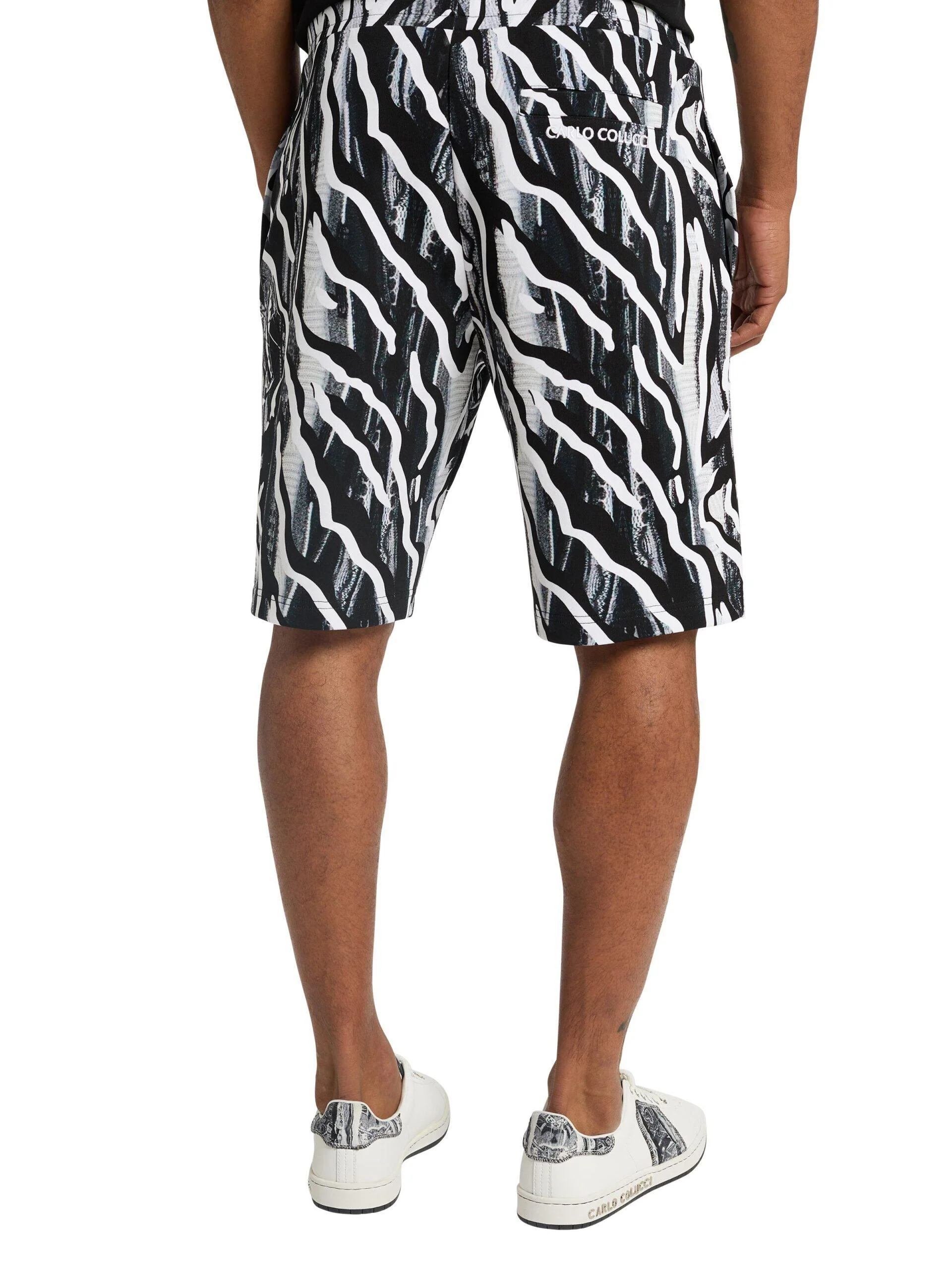 Carlo Colucci sweatshort met all-over print - Afbeelding 3