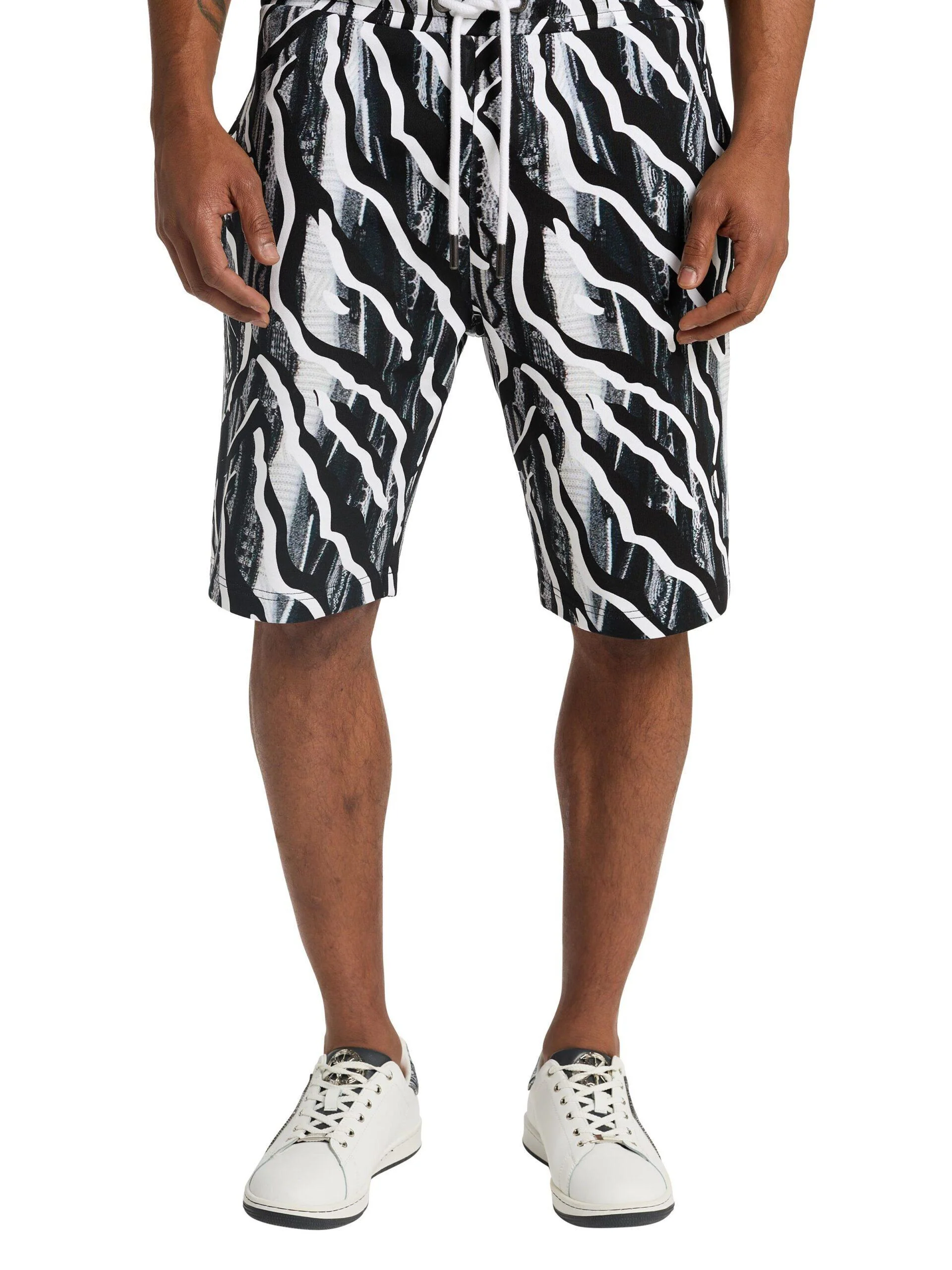 Carlo Colucci sweatshort met all-over print - Afbeelding 2