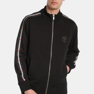 Carlo Colucci Basic sweatjack, Zwart Maat-XL