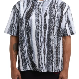 Carlo Colucci oversized t-shirt Zwart Wit Maat-L.