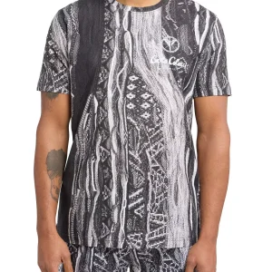 Carlo Colucci t-shirt met volledige print Zwart