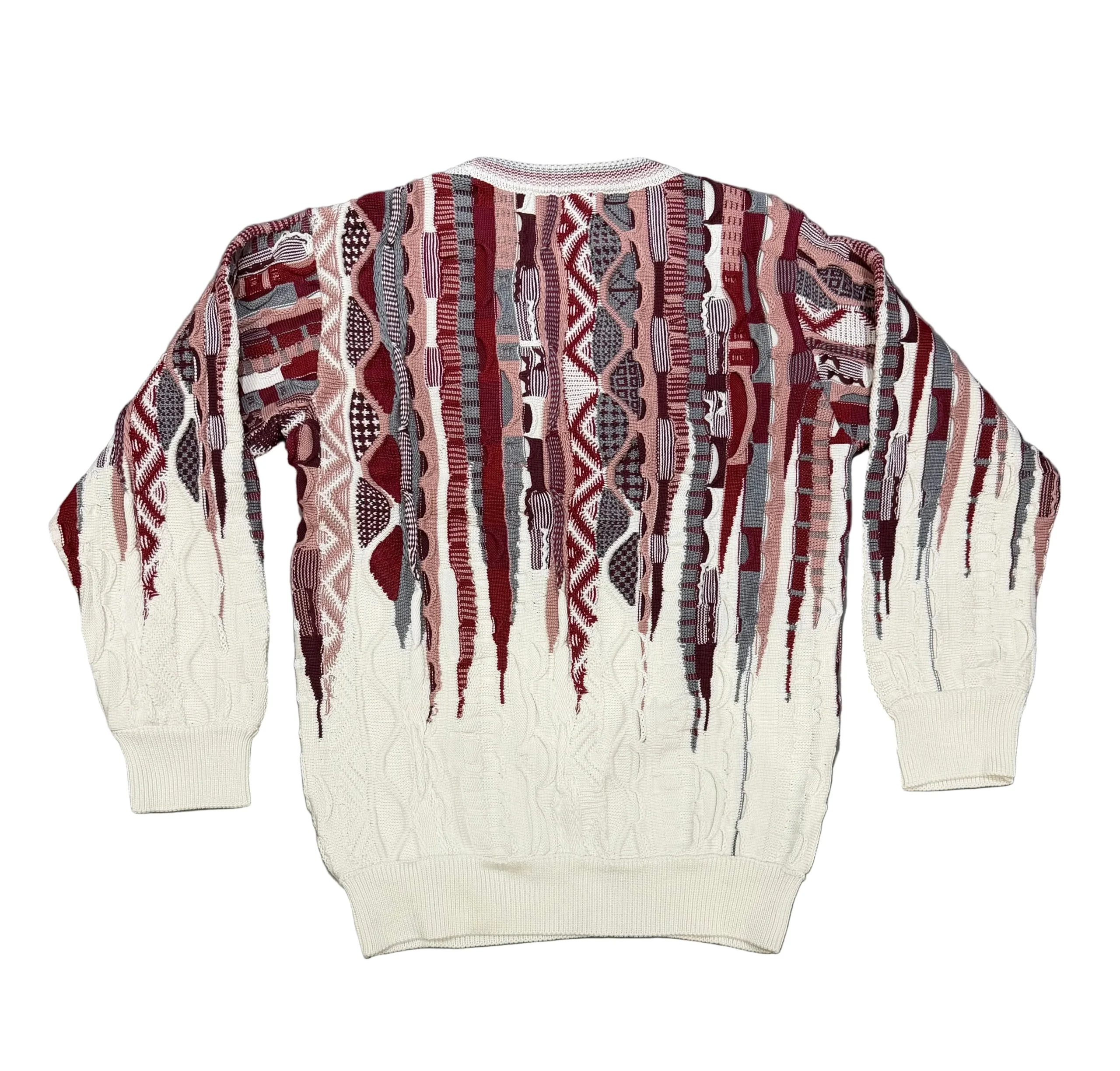 3D Jacquard Gebreiden Trui Offwhite - Afbeelding 3