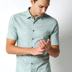 Desoto overhemd korte mouw Groen