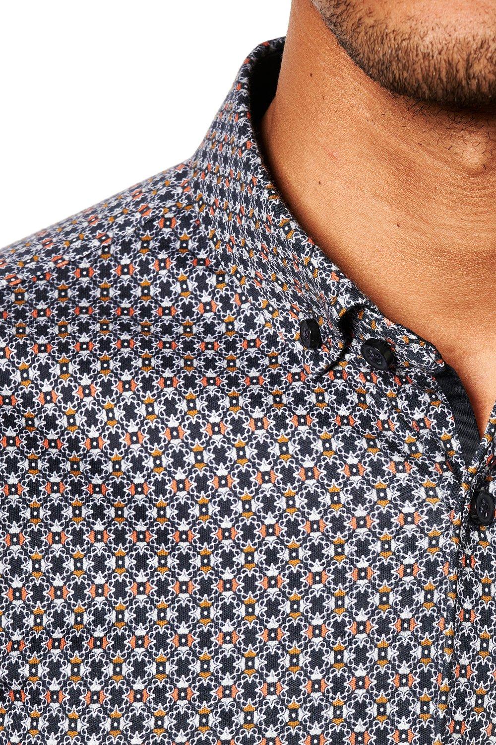 Desoto overhemd met sterrenprint, Blauw - Afbeelding 4