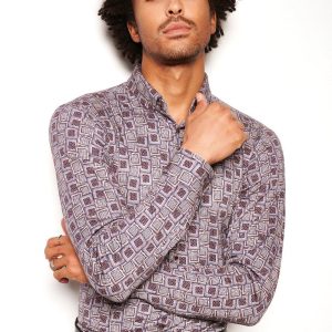 Desoto overhemd Modern met blokjesprint, Multicolor