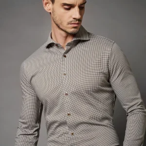 Desoto Luxury overhemd met print Oranje Blauw