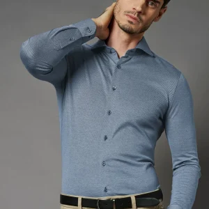 Desoto Luxury line Heren overhemd Blauw