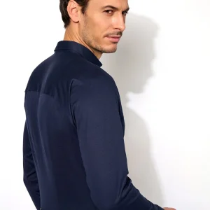 Desoto Heren overhemd met patronen print Blauw