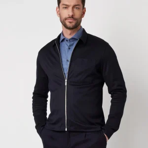 Desoto Luxury Two Ply Jacket met rits Blauw