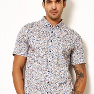 Desoto overhemd met korte mouwen Lemons multicolor