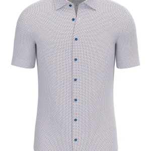 Desoto overhemd met korte mouwen stippen rood wit