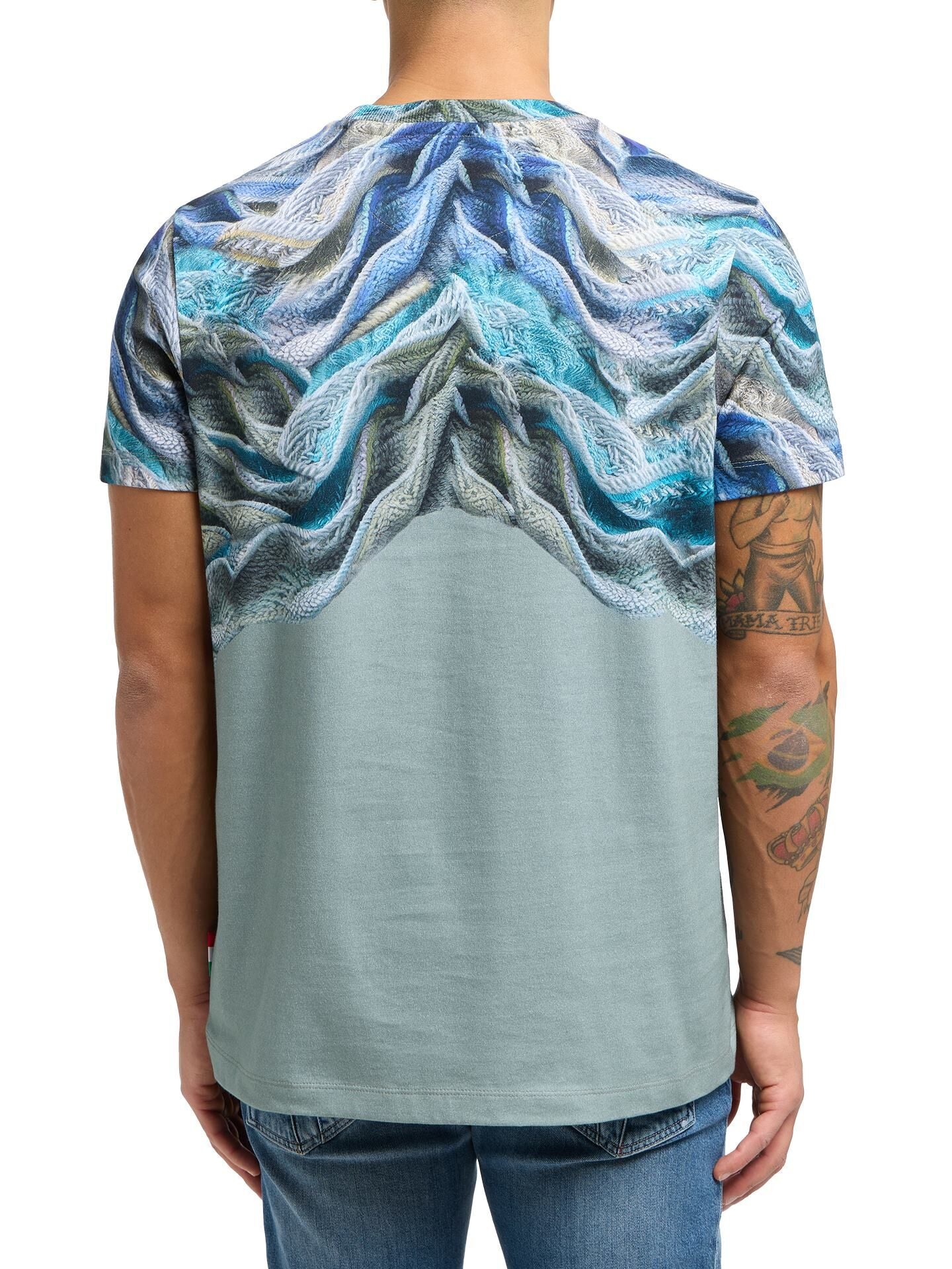 Carlo Colucci T-SHIRT - KUNSTMATIG GEBREID Groen. - Afbeelding 5