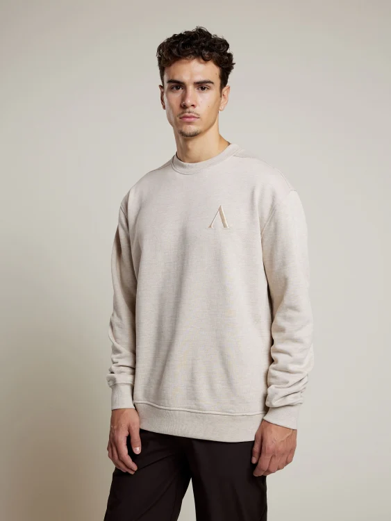 AEDEN ROMEO GEWATTEERD SWEATER BEIGE - Afbeelding 2