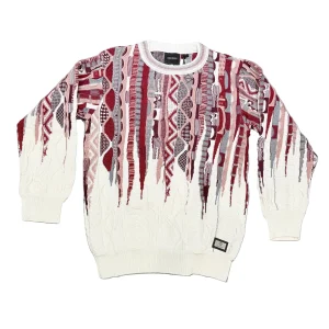 3D Jacquard Gebreiden Trui Offwhite