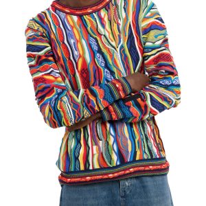 CARLO COLUCCI JACQUARD GEBREIDEN TRUI KLEURRIJK