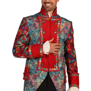 Carnavalsjas Flower Square Rood