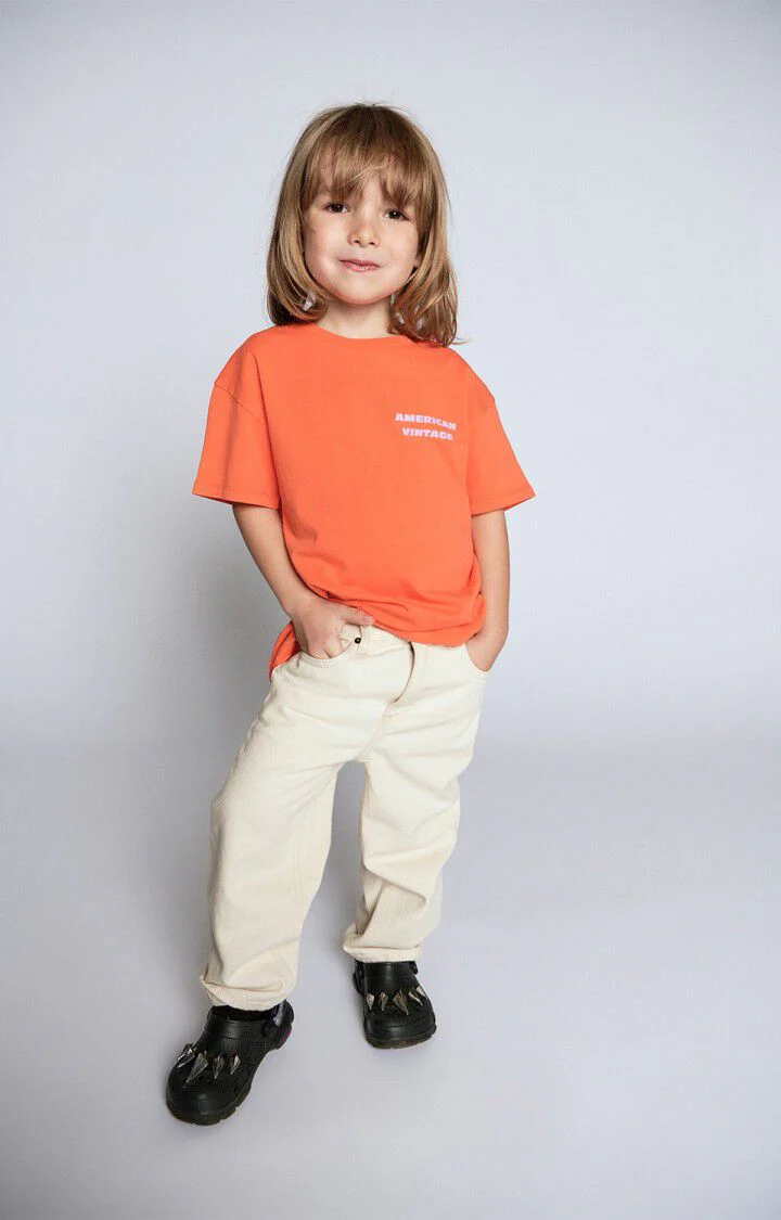 American Vintage - Kids t-shirt Fizvalley MANDARINE VINTAGE - Afbeelding 4