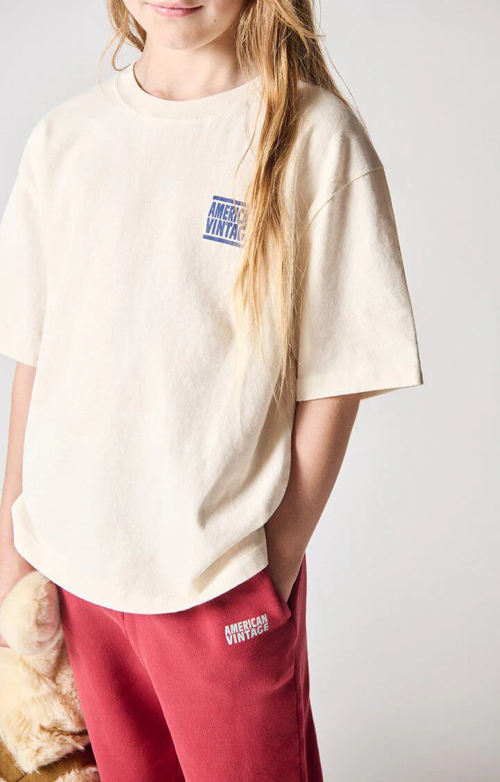 American Vintage - Ykobow Kinder T-shirt Ecru - Afbeelding 5