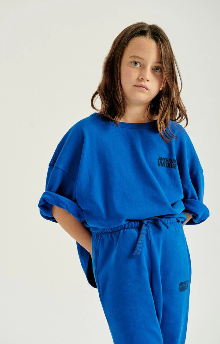 American Vintage - Kids Shirt Ykobow INDIGO - Afbeelding 3