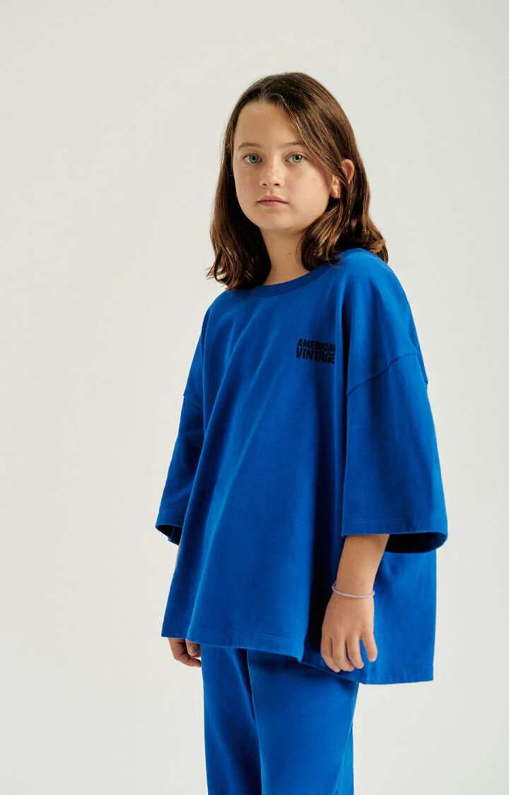 American Vintage - Kids Shirt Ykobow INDIGO - Afbeelding 5