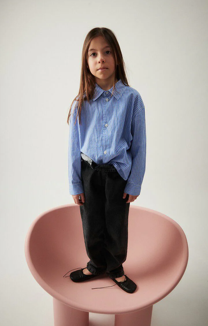 American Vintage - Shirt Zatybay Aqua Stripes - Afbeelding 9