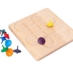 Rotondebord met 10 hout rotondes