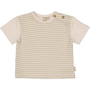 Levv - Newborn T-Shirt AOP Taupe Cream Martin