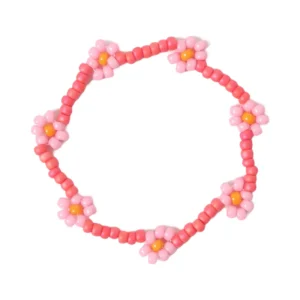 LOVEissue - Bracelet | Daisy vermilion red/pink