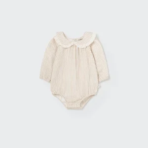 Cozmo - Organic striped gauze baby romper