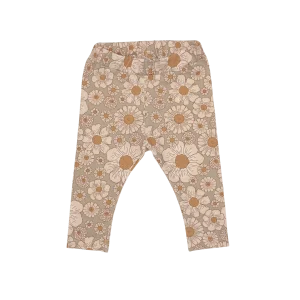 Baby Legging Strand Bloemen Groen