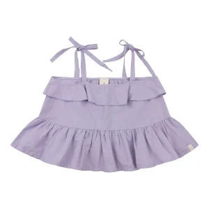 Navy Natural – Loe Ruffle Top Lila