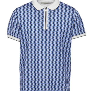 Lorenzoni Polo met rits Blauw