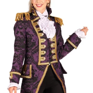 Jas Nelson Brocaat Dames Paars