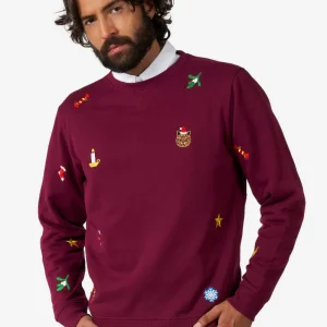 X-Mas Icons Kersttrui Deluxe Bordeaux