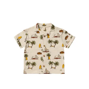 Salted Stories - Sailing Loose Shirt – White Swan | Luchtig Jongensshirt van 100% Katoen