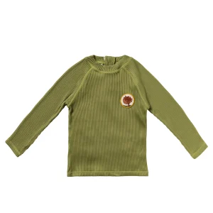 Salted Stories - Solid Rib Swim Longsleeve – Iguana | Comfortabel UV‑vriendelijk Zwemshirt voor Jongens
