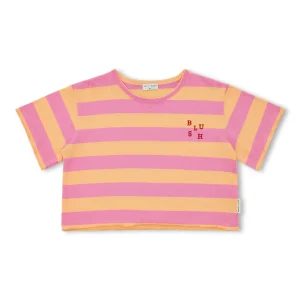 Petit Blush - Meisjes Stripe T-Shirt Cashmere Rose | Peach Cobbler