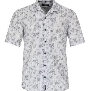 Casa Moda casual overhemd met korte mouwen Blauw