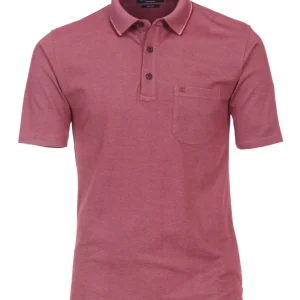 Casa Moda poloshirt pruimen kleur Maat-M
