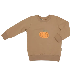 Geborduurde Baby en Kids Sweater Cacao Pompoen