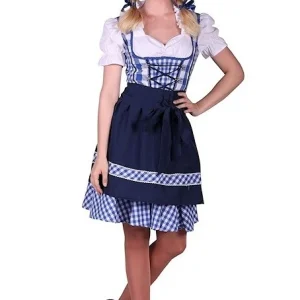 Dirndl Jurk Edelweiss Blauw