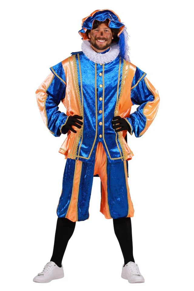 Pietenpak Bilbao met cape Oranje-Blauw - Afbeelding 4