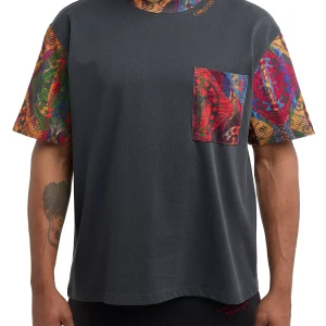 Carlo Colucci oversized t-shirt Antraciet Maat-S